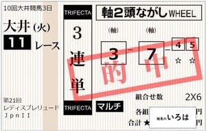 レディスプレリュード3連単241001