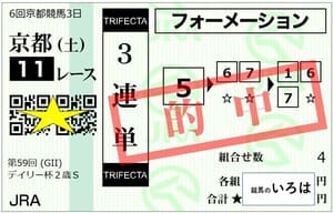 デイリー杯2歳ステークス3連単241109