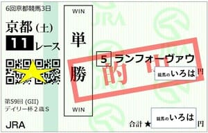 デイリー杯2歳ステークス単勝241109