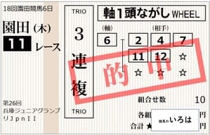 兵庫ジュニアグランプリ3連複241121