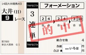 東京大賞典3連単241229